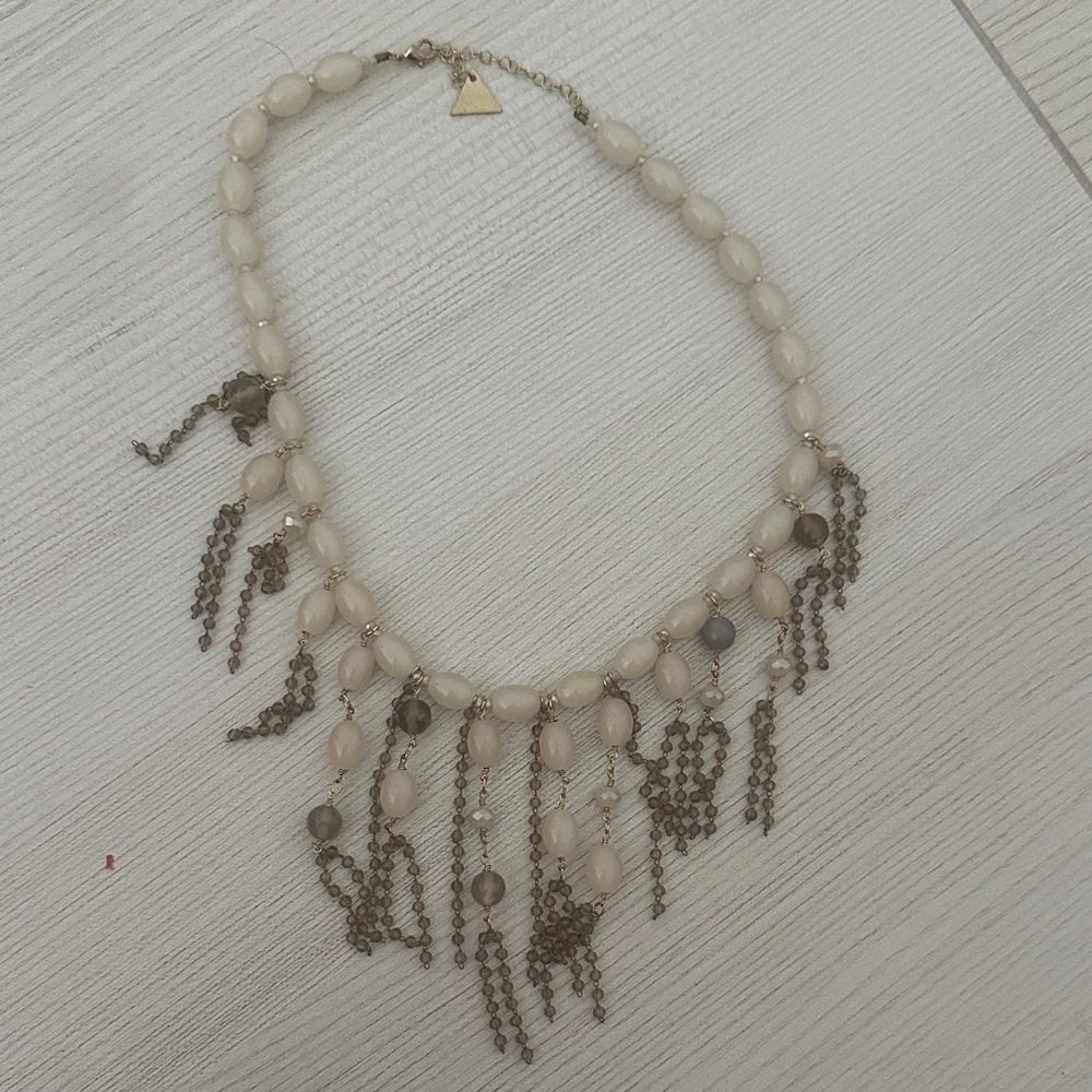 Chic Cream and Gold Necklace